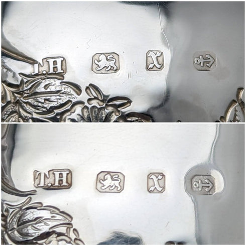 1897年 英国アンティーク 純銀製シュガーポット&クリームジャグ 計183g